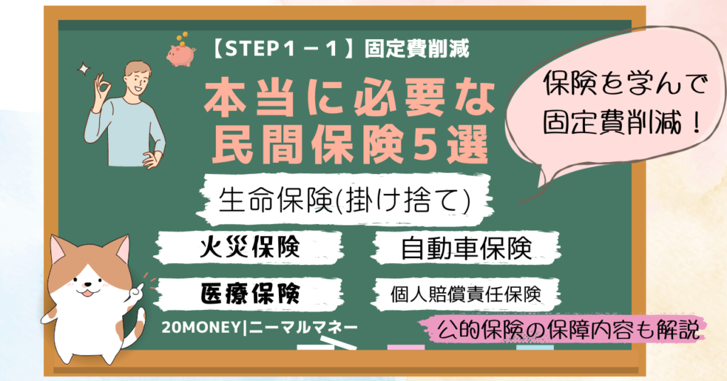 「公的保険・民間保険と本当に必要な保険5選」サムネイル画像